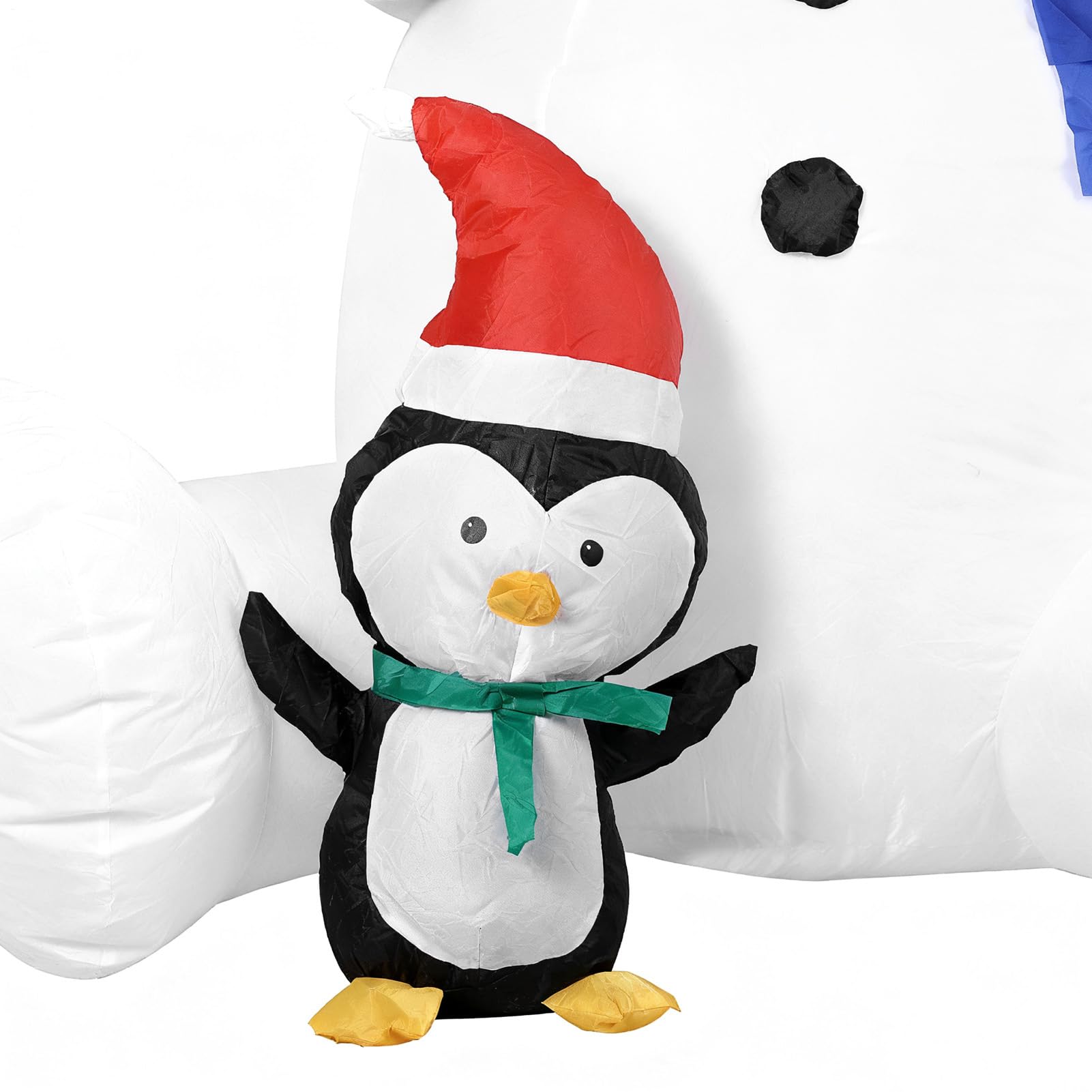 Muñeco De Nieve Inflable Navideño Inflable Estacional con Luces LED RGB Y 3