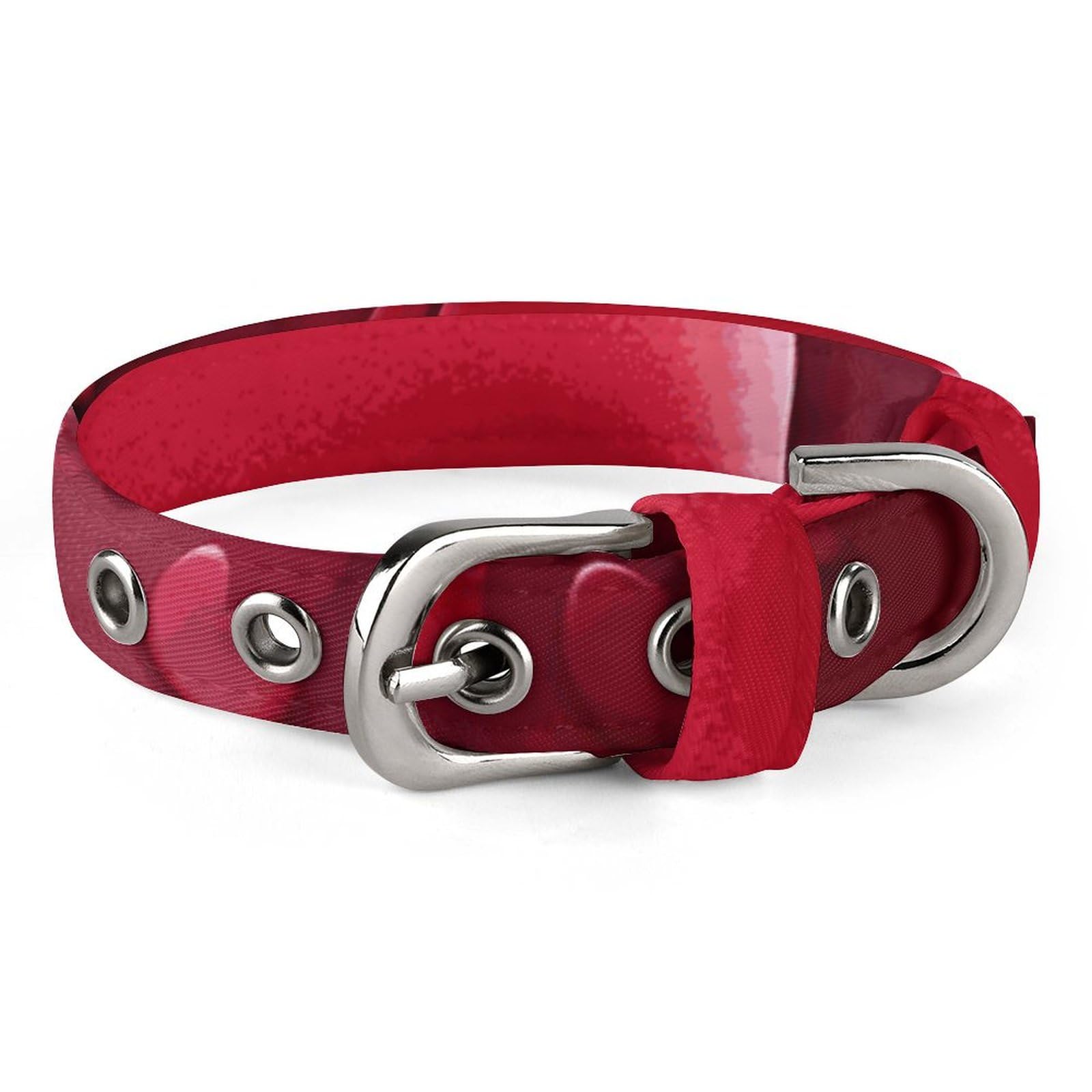 Collier chien et chat cœurs Saint-Valentin réglable pour animaux