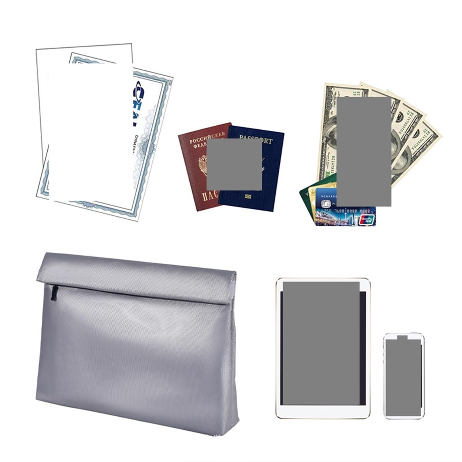 Bolsa de almacenamiento documentos for oficina en casa, carpeta, bolsa for efectivo, dinero, pasaporte, bolsas viaje impermeables Para Documentos