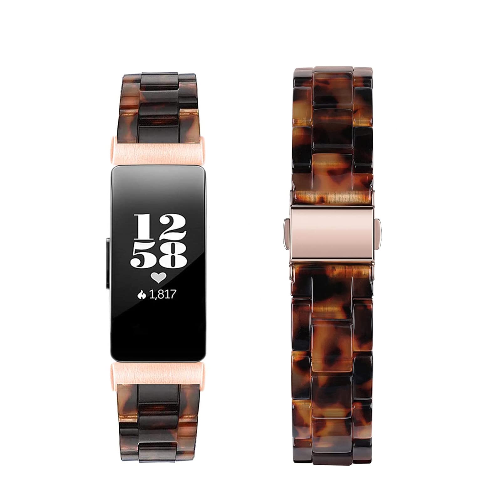 Omter Resin Replacement Band For Fitbit Inspire 2 – Adjustable Strap With Tool (Nougat White) - View #12