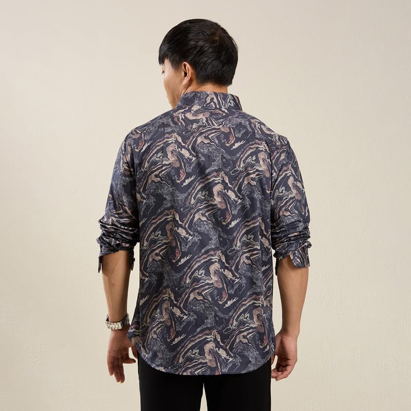 Image of MARK & ALBERT Men's Slim Fit Cotton Formal Shirt