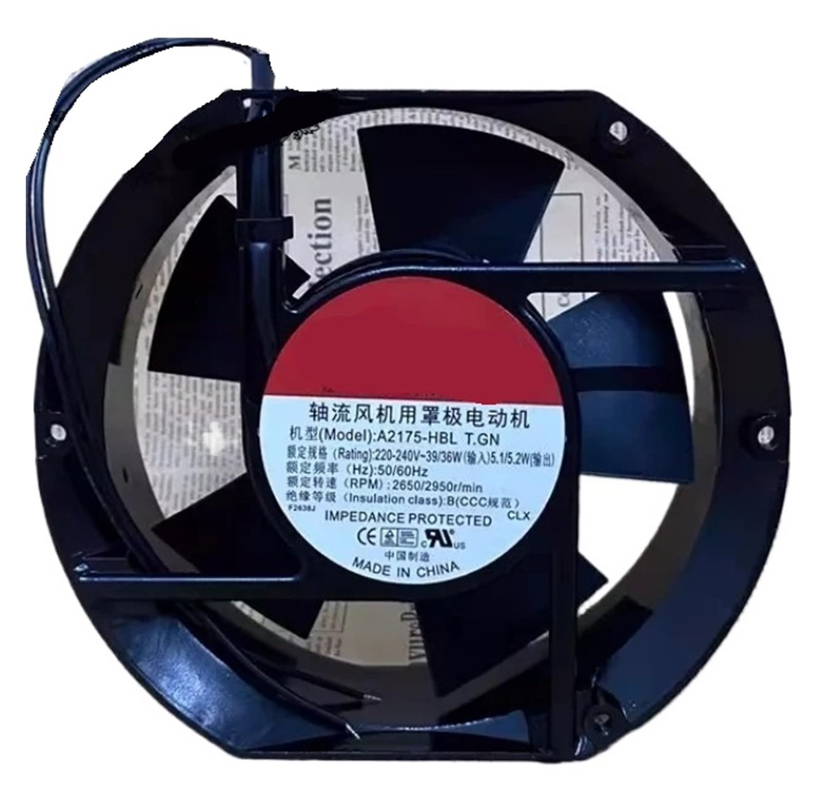 WESAWQGH A2175-HBL.T.GN A2175-HBL.TC.GN Cooling Fan 220-240VAC Wire Leads - 2(A2175-HBL.T.GN)