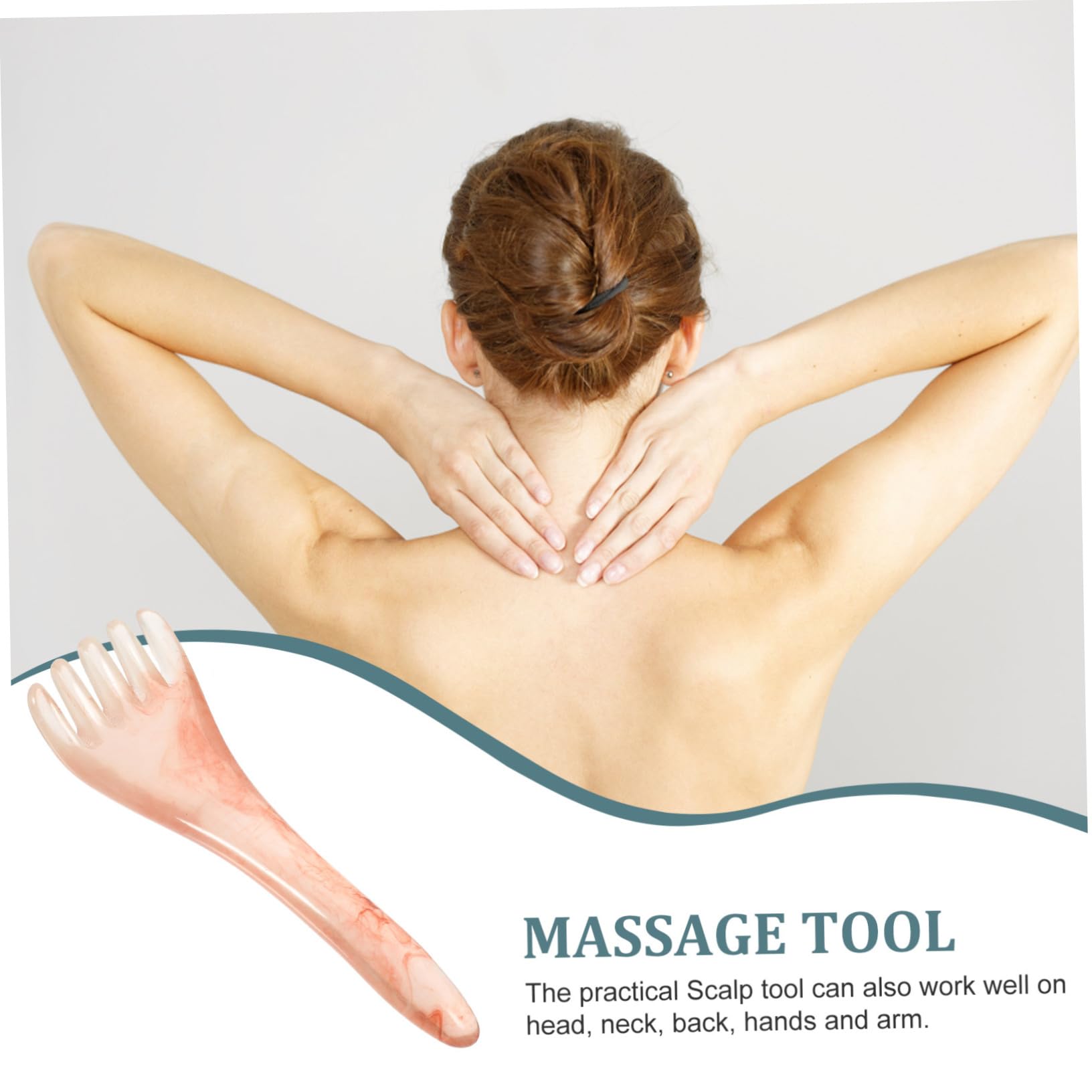 BESTYASH 4 Stück Kopfhaut Massagekamm aus Hochwertigem Material Massagekamm für Durchblutung für Nacken und Unterwegs Perfektes zu Besonderen Anlässen