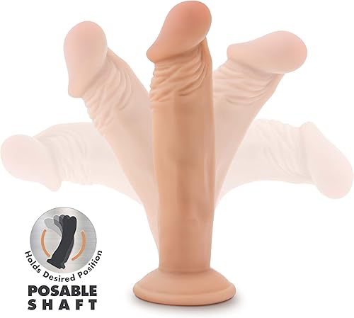 Miniatura 5 de Dr. Skin Plus - Consolador realista de 6 pulgadas, base de ventosa para jugar con manos libres y arnés compatible, triple densidad y juguete sexual