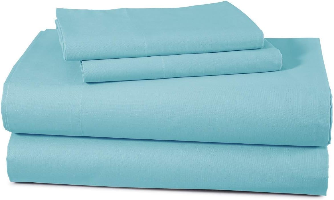 AVONLEIGH LINENS 100 Cotton Sheet Blue Haze Twin Sheet Set 3 Piece Long