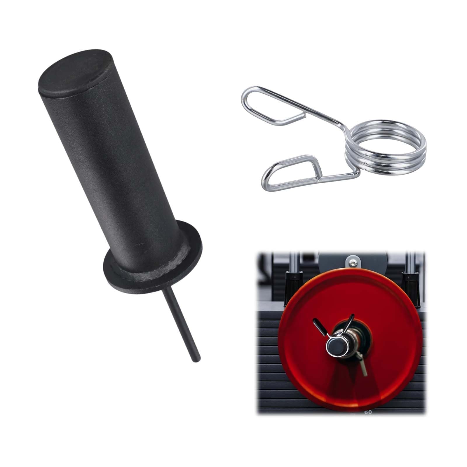 Perno per Pacco Pesi per Stazione di Allenamento, 10 * 100mm+Molla a 3 eliche, Palestra Pin per Peso, Perno di Caricamento Dischi,Perno per pila di Pesi da Palestra, Adatto per Palestra Domestica