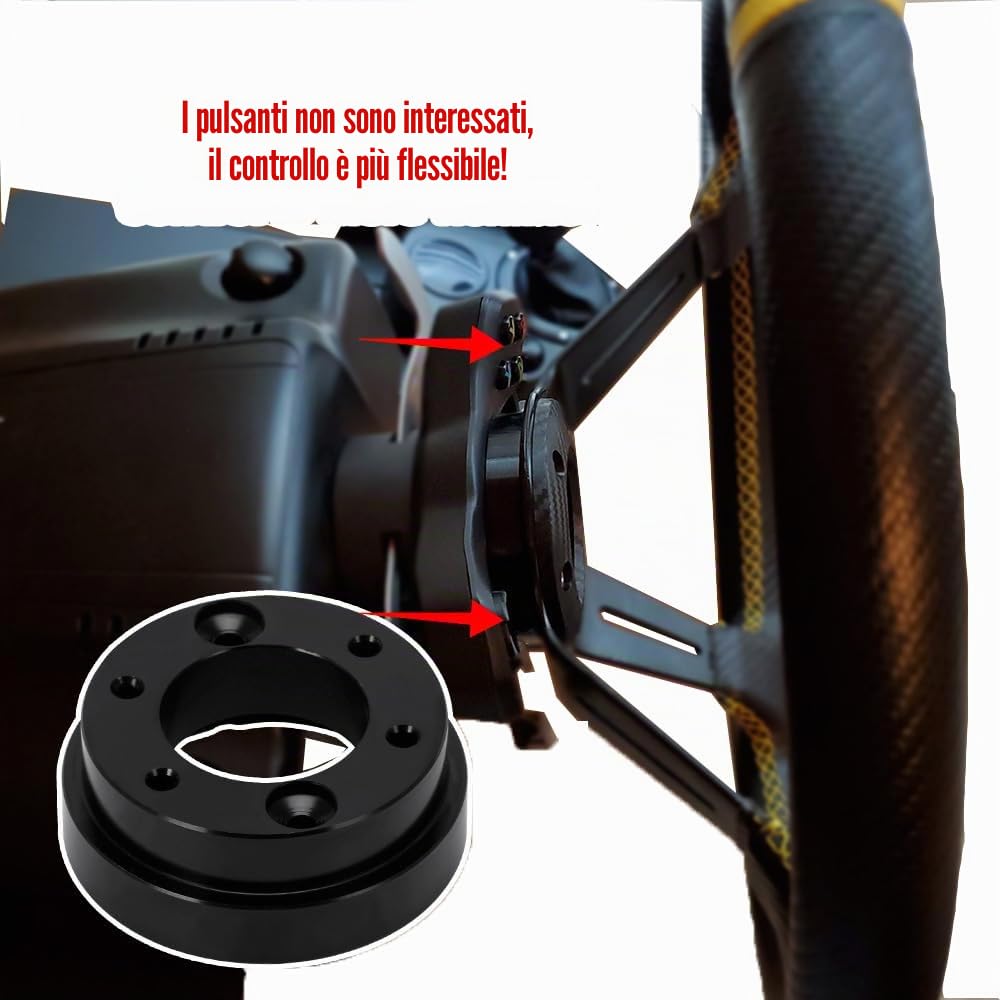 Tbest Adattatore Volante l g29 per, Volante sgancio rapido Sostituzione Adattatore Volante in Lega di Alluminio per G25, G27, G29, G920