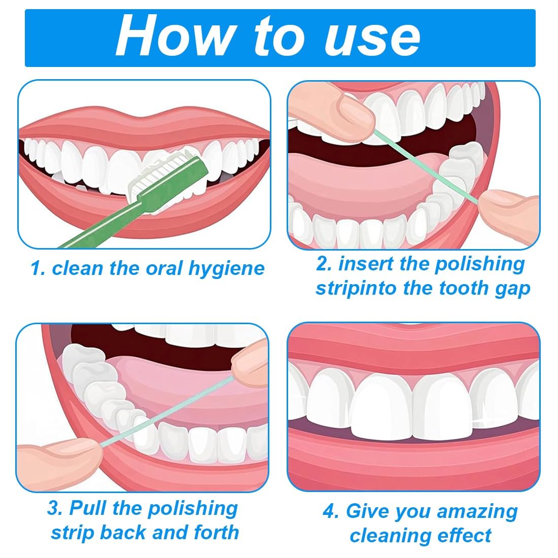 Tira de Pulido Dental 2 Rollos 20 μm 30 μm para Espacios Interdentales