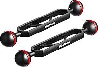 Vista 9 de MINIFOCUS Brazo de extensión de aluminio de doble bola de 5 pulgadas, conector de cabeza de bola de 1 pulgada, sistema de brazo CNC subacuático