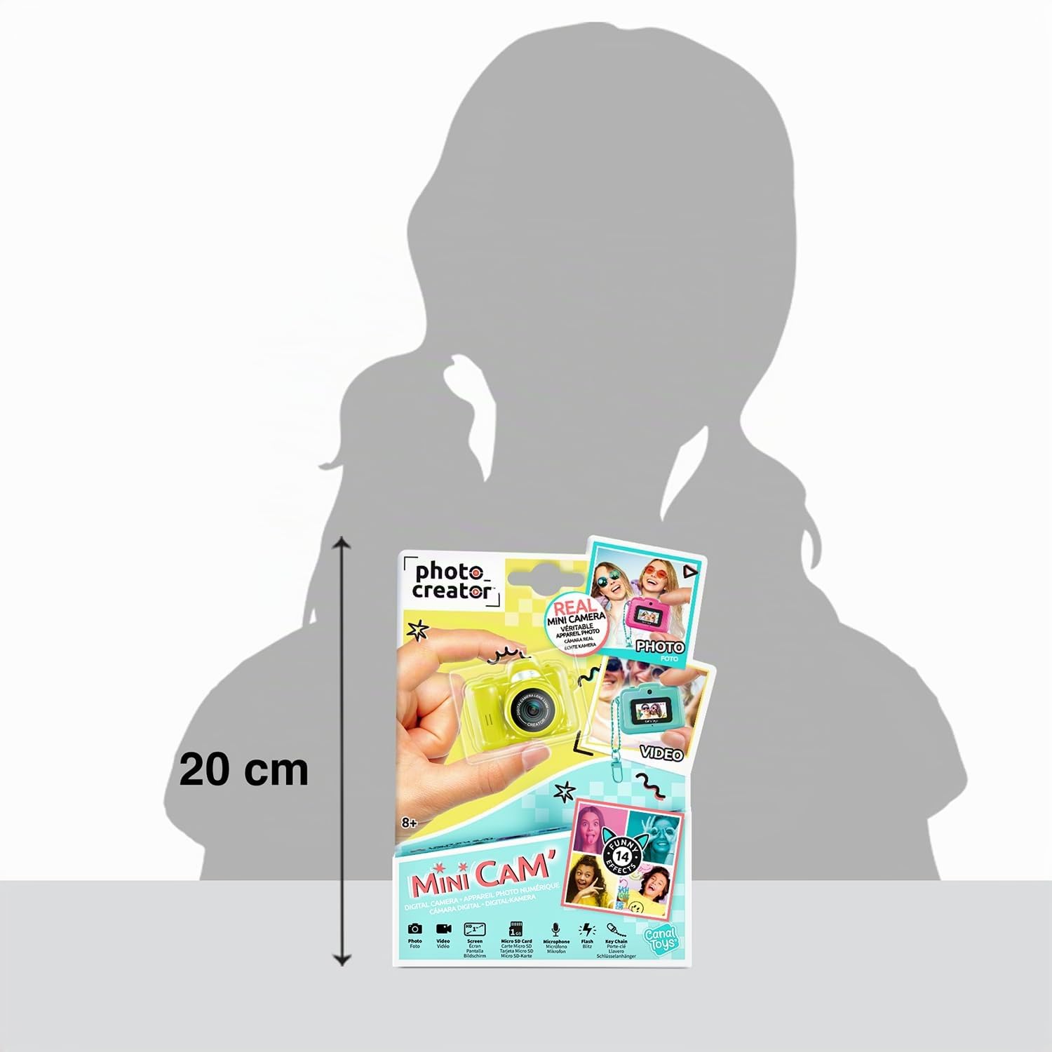 Canal Toys – Photo Creator – Appareil Photo et Vidéo Numérique Mini Cam' – Pro - avec Porte-clé et Carte SD 1Go Incluse