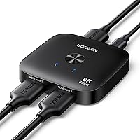 UGREEN HDMI 2.1 Switch 2x1 8K@60Hz 4K@240Hz VRR HDR10+ 48Gbps for PS5 Xbox Switch Roku - Plug & Play