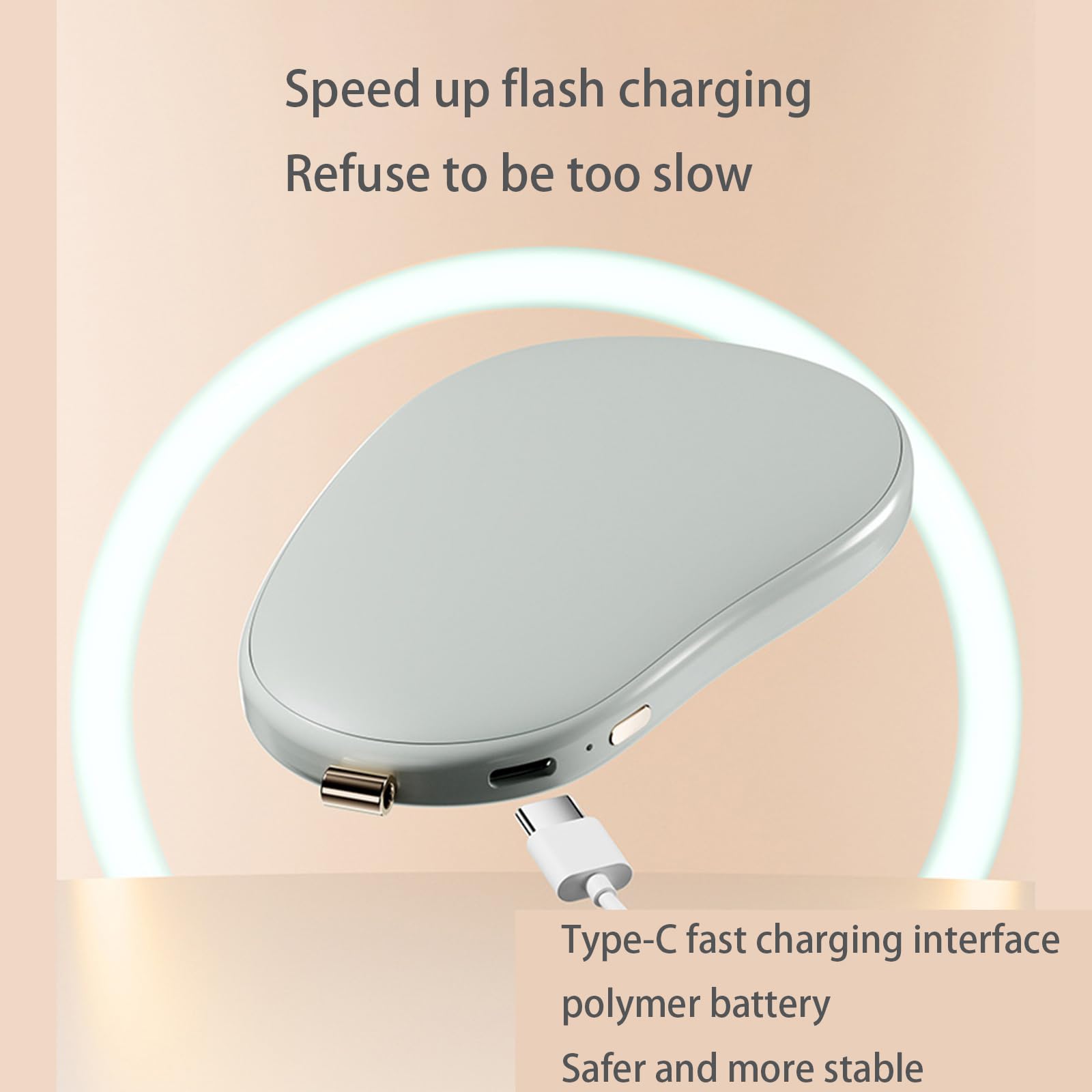 Scaldamani ricaricabili, portatili, elettrici, riutilizzabili, USB 2 in 1, scaldamani con 2 livelli, riscaldamento rapido in 3 secondi, controllo della temperatura sicuro, per esterni/interni/regali