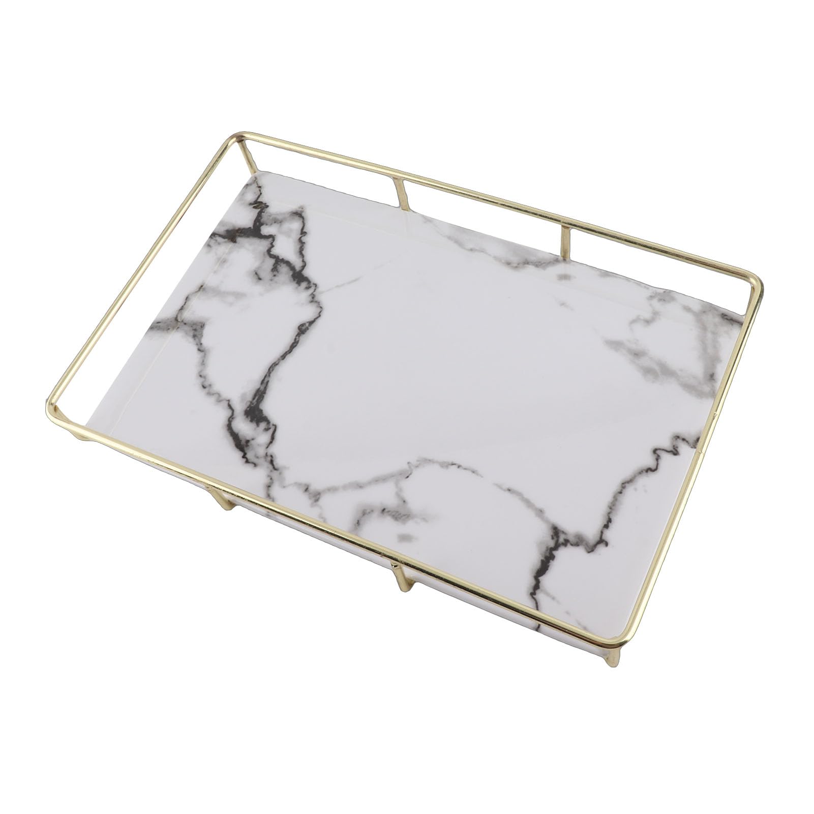 Bandeja de tocador Organizador de Escritorio Soporte de decoración acrílica Maquillaje Joyería Perfume Estante de Hierro Resistente Ventilación Sala de Estar Baño Mesa