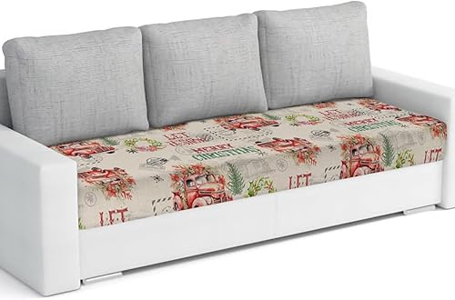 Miniatura 41 de Fundas de cojín para sofá de Feliz Navidad, funda elástica para sofá con parte inferior elástica, fundas de sofá con diseño de muñeco de nieve