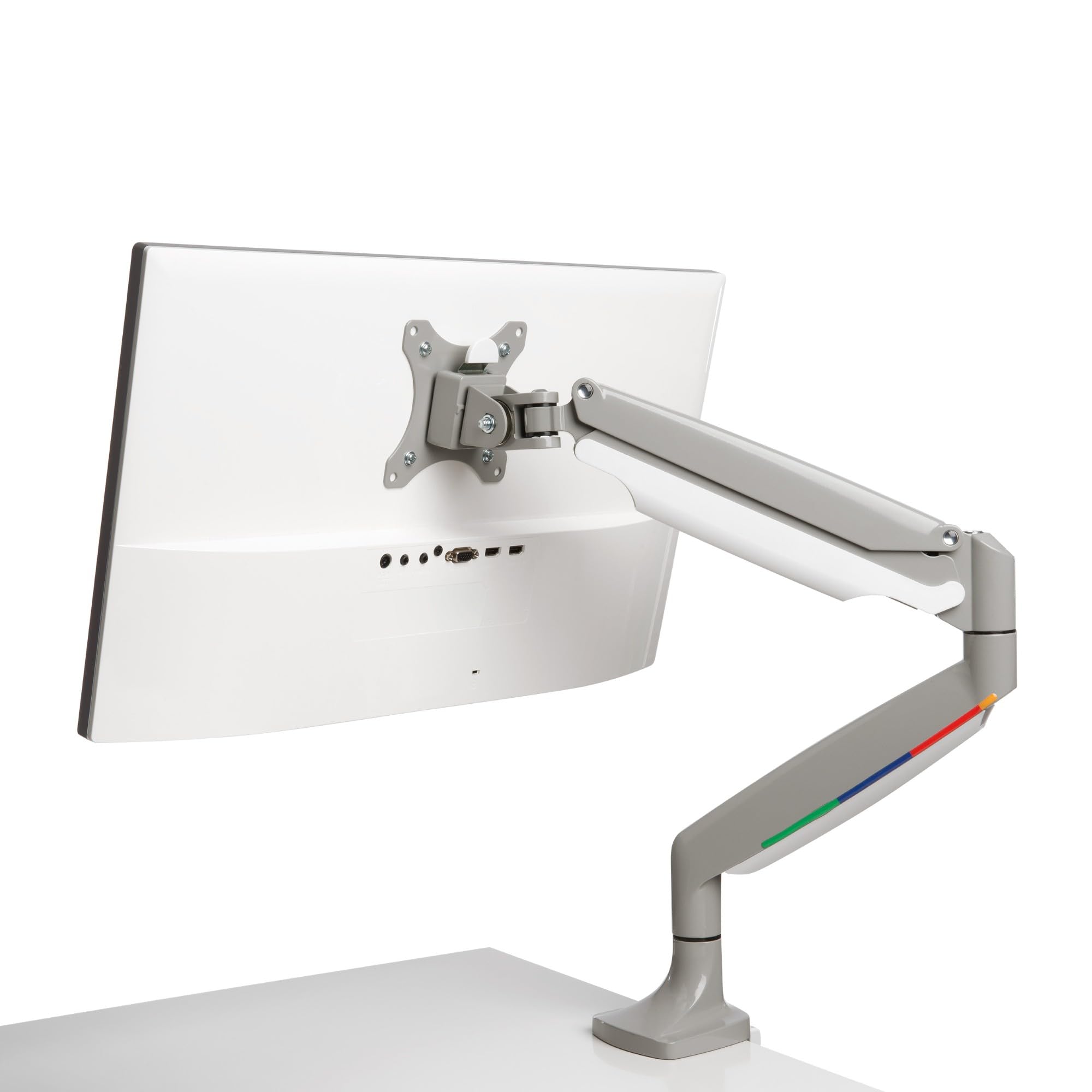 Kensington Monitorarm für 1 Bildschirm 13 - 34 Zoll und 9 kg, VESA 75/10, mit Gasdruckfeder und One-Touch zur optimalen Höheneinstellung, flexible Monitorhalterung, Hellgrau, K55470EU