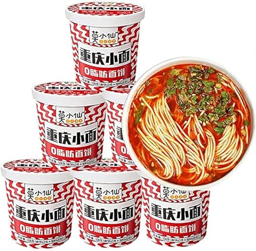 莫小仙 重?小面 香辣味 速食泡面 面条 早餐 宵夜 方便面 面 インスタントラーメン 6桶/箱