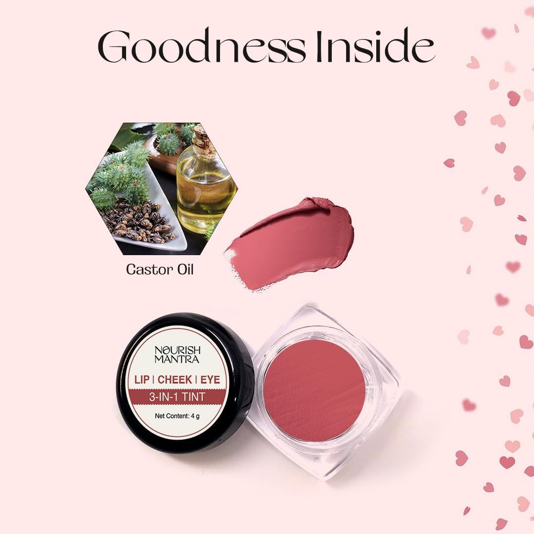 Nourish Mantra 3 In 1 Lip, Cheek & Eye Tint, pink - Image 2