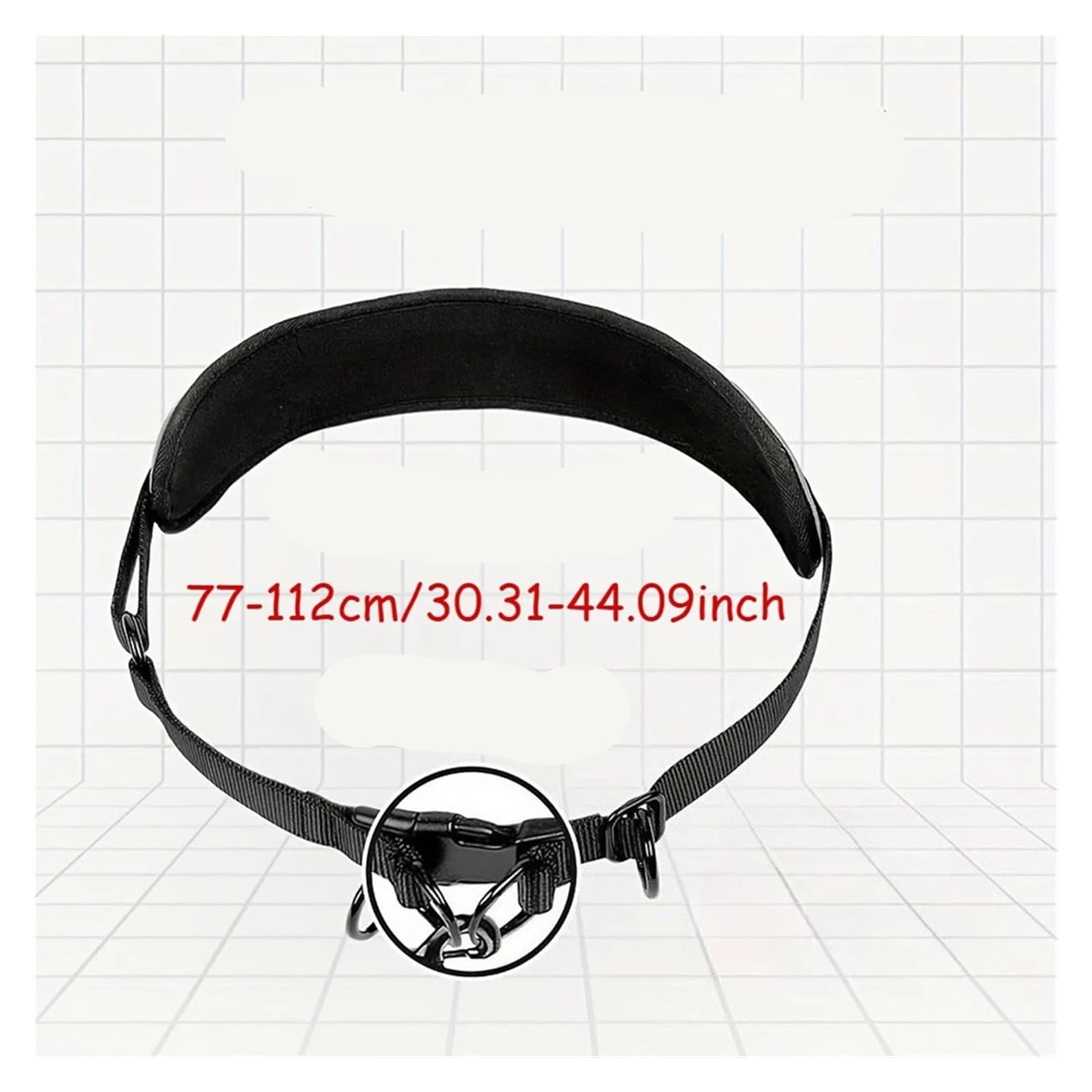 Compatibile con la vita al guinzaglio del cane cintura di supporto lombare Bungee allungabile multifunzionale nero