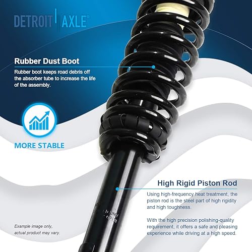 Miniatura 37 de Detroit Axle - Puntal delantero para Hyundai Sonata 2012-2014 2012-2015 Kia Optima, puntal lateral izquierdo con montaje de resorte helicoidal 2013