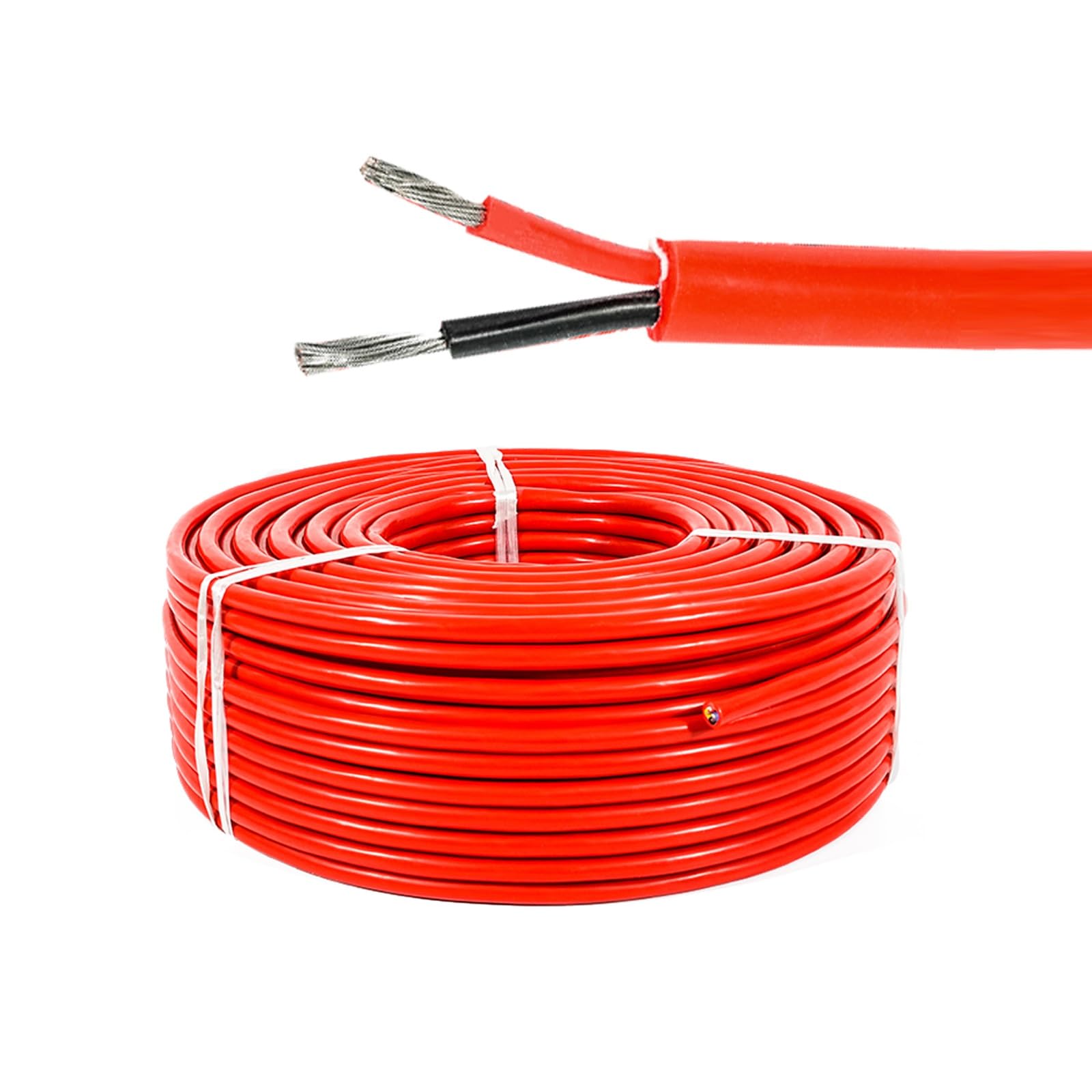 Cable de silicona trenzada de 2 hilos flexible para alta temperatura