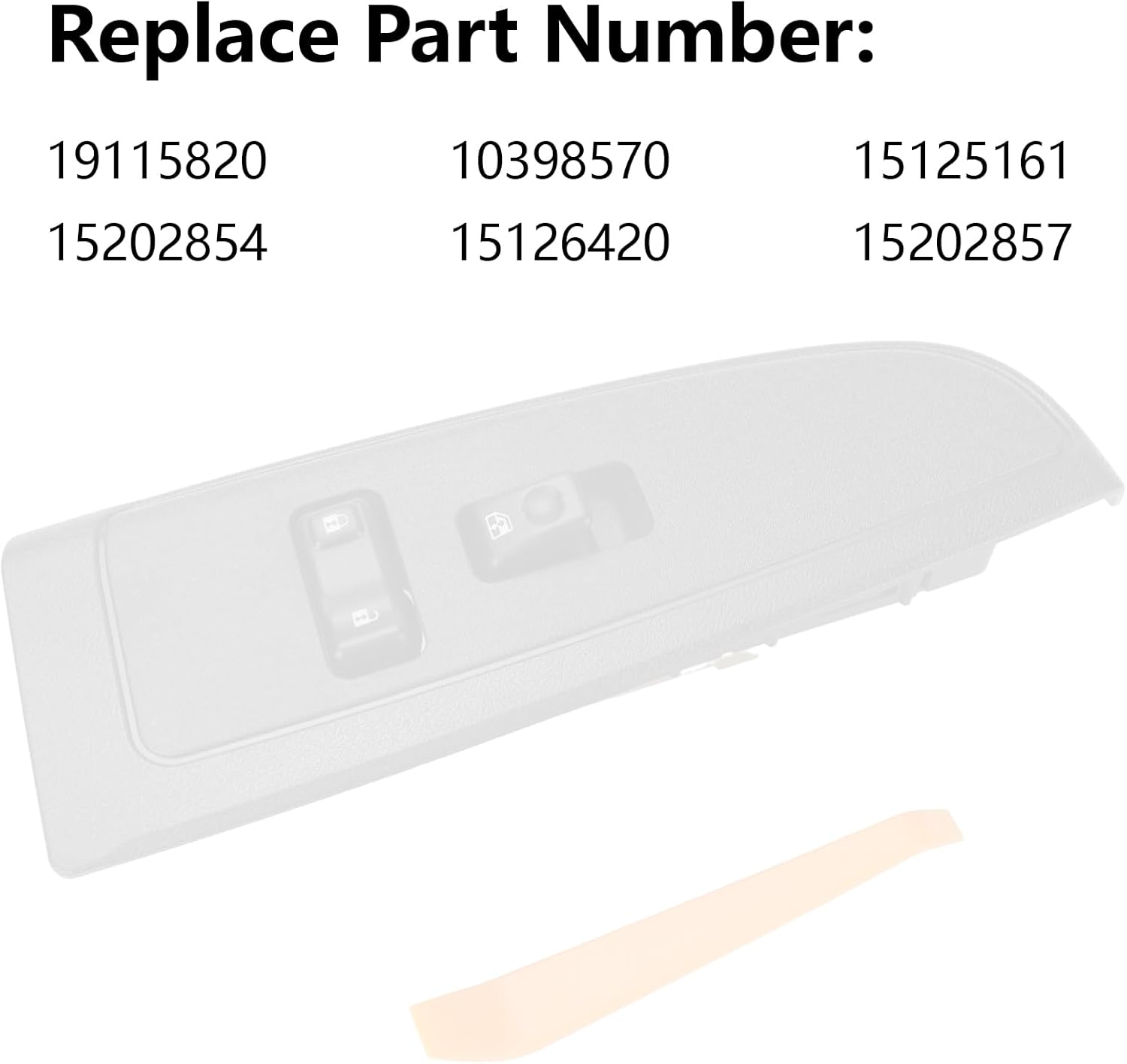 19115820 Front Passenger Window Switch &Bezel for Chevy Tahoe Silverado 1500 2500 3500 Avalanche 1500 2500 GMC Sierra 1500 2500 Yukon XL Escalade ESV EXT 2003 2004 2005 2006 Door Switch 03 04 05 06
