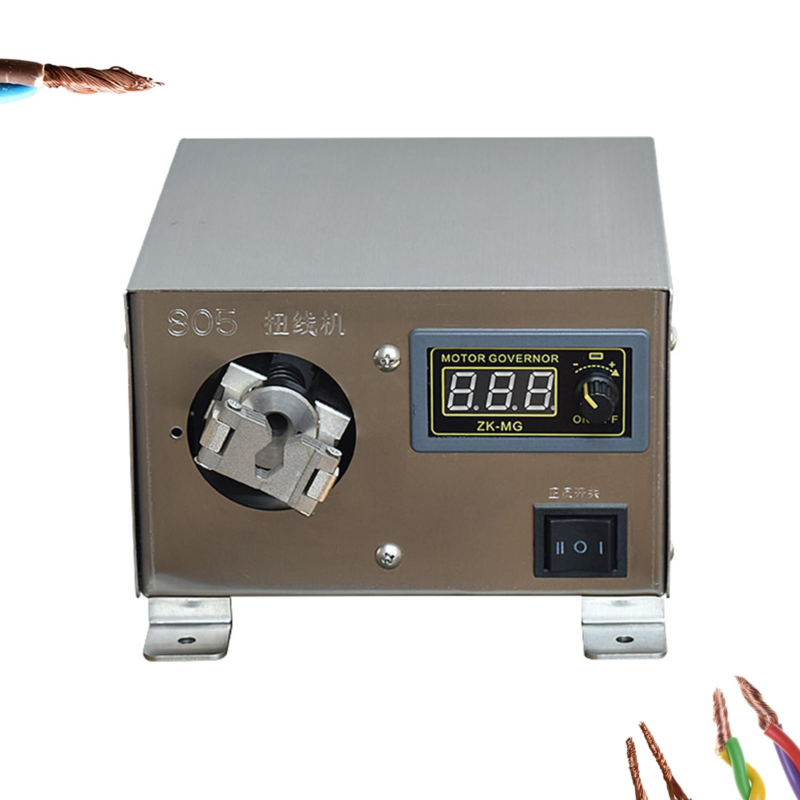 YNIYUJKL Electric Wire Twisting Machine Automatic Wire Twister Tool, Twisting Length 5-130 Mm, Adjustable Speed, For Scrap Copper Processing