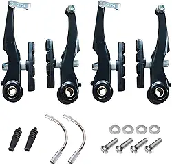 Kit De Freio Jogo V-brake Nylon Sapata 70 mm Orbital Bike Mtb Cor Preto