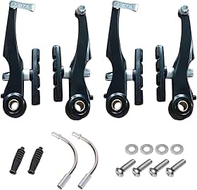 Par Freio Tradicional Jogo Kit V-brake Nylon Sapata Orbital 70 mm Bike Bicicleta Mtb Preto - Paco/GTA