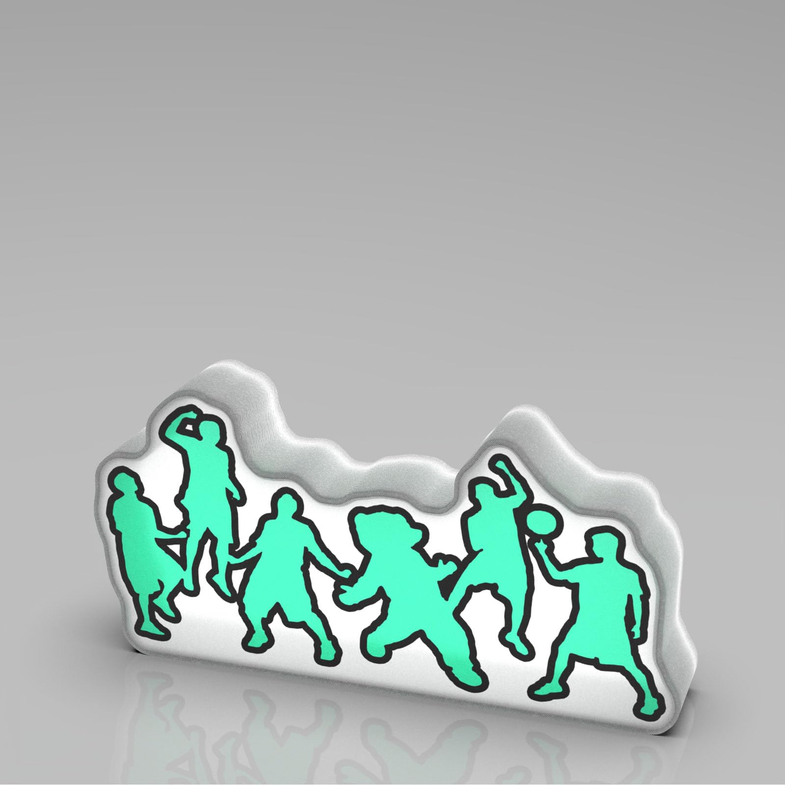 Allenjoy Playful Team Spirit Night Light Desk Lamp - Wall Mountable LED Lightbox Sign, Home Office Room Decor, Gifts for Son Fans Teens Men Boys