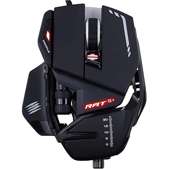 Mad Catz R.A.T. 6+ mice USB Optical 12000 DPI Right-hand Black - Mad Catz R.A.T. 6+ Right-hand Optical USB 12000 DPI 12000 fps Black