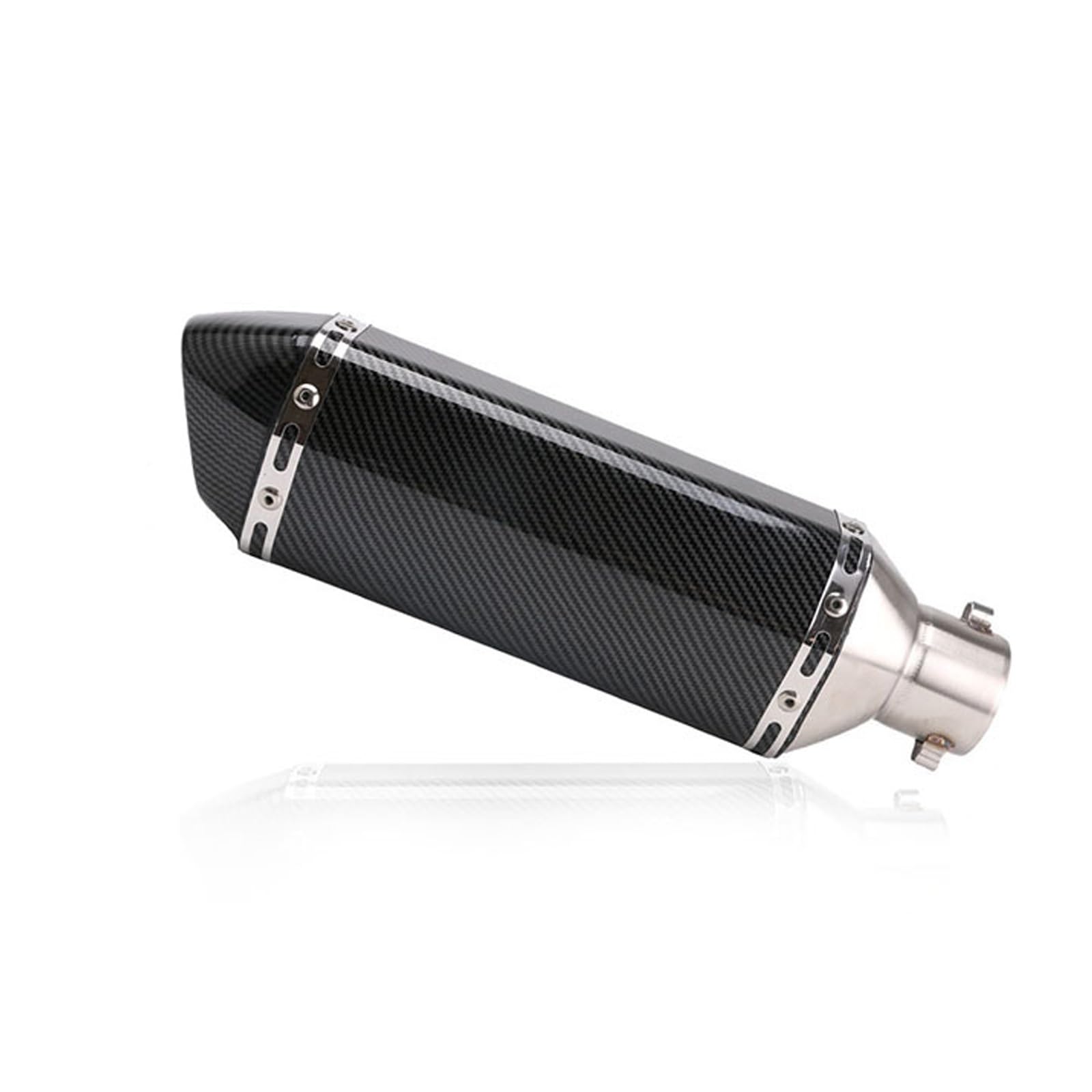 Embouts en fibre de carbone et petit échappement hexagonal en acier inox