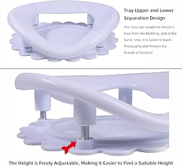 Reversible Face Down Pillow After Eye Surgery, for Use by Vitrectomy, Macular Hole and Retinal Detachment Patients During Recovery, with Height Adjustable Stand & 3 Chest Pads