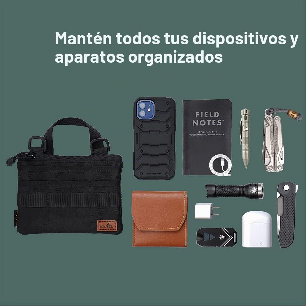 VIPERADE VE5 Bolso de Nailon para Axilas Al Aire Libre, de Hombro y Seguridad Portátil Multiusos para Hombres/Mujeres - Negro