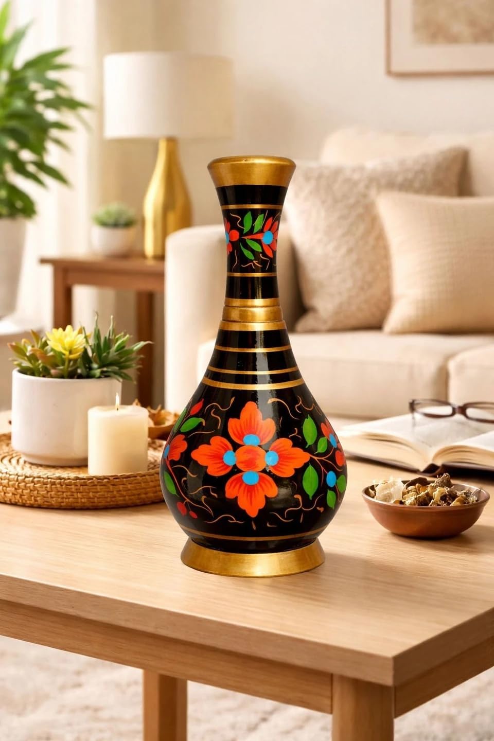 Procyon Designer Plastic Flower Vase 12 Inch for Table Decor, Lightweight Decorative Flower Pot for Living Room, Bedroom, Office Desk and Dining Table, Multicolor-image-24
