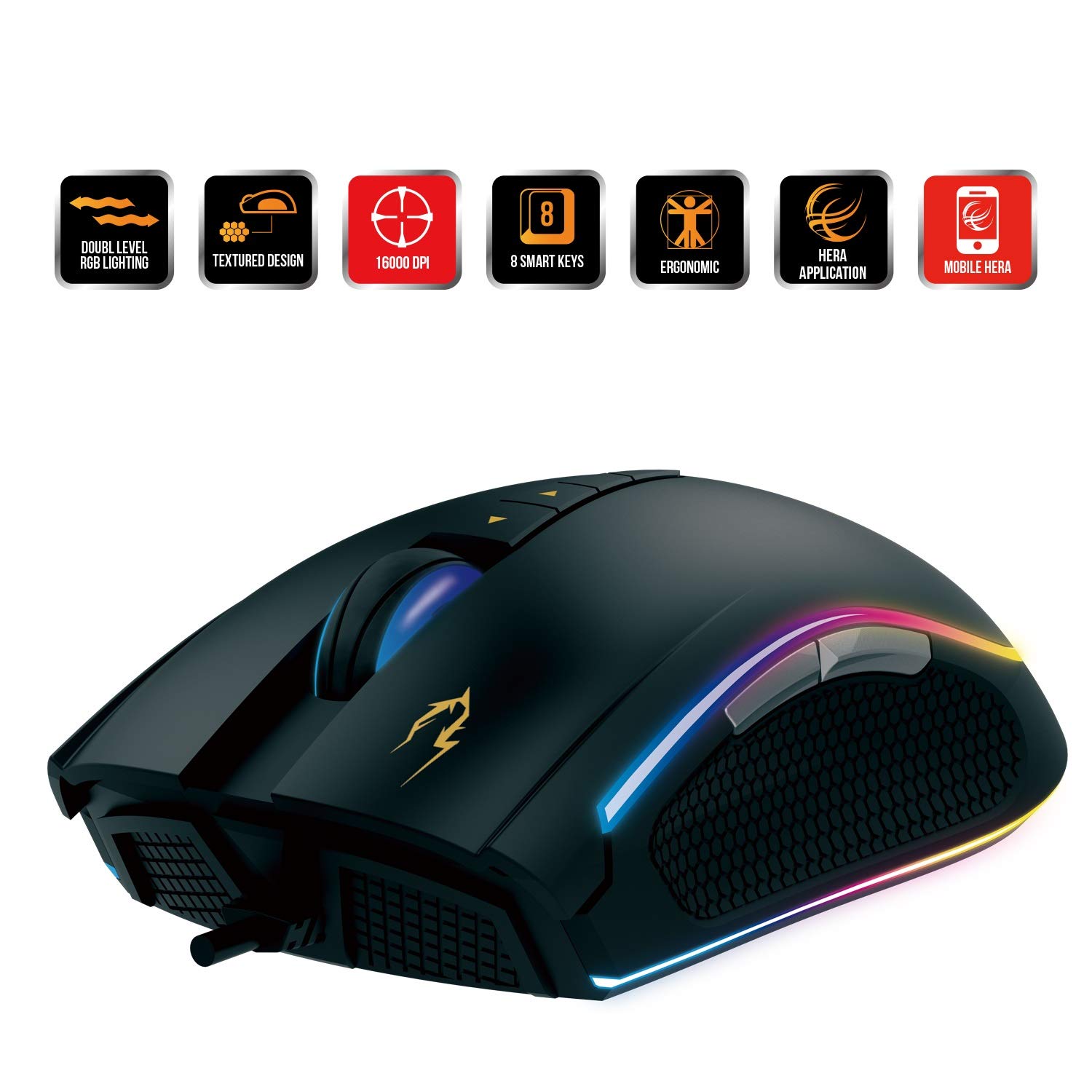 Souris filaire Gamer Gamdias Zeus P2 RGB (Noir)