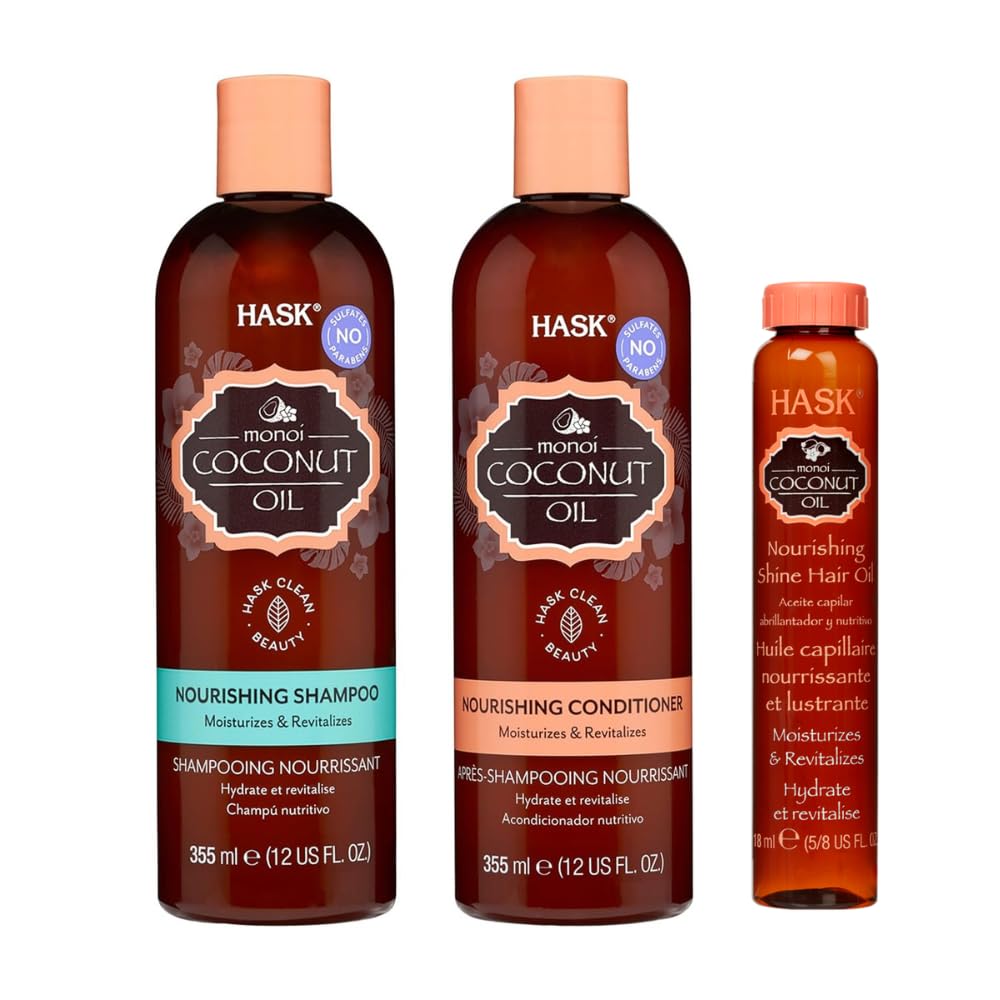 Monoi Coconut Oil For Nourishing Hair Care Kit 728 ml Set Of Shampoo + Hair Conditioner + Hair Oil (Hair care Combo)
