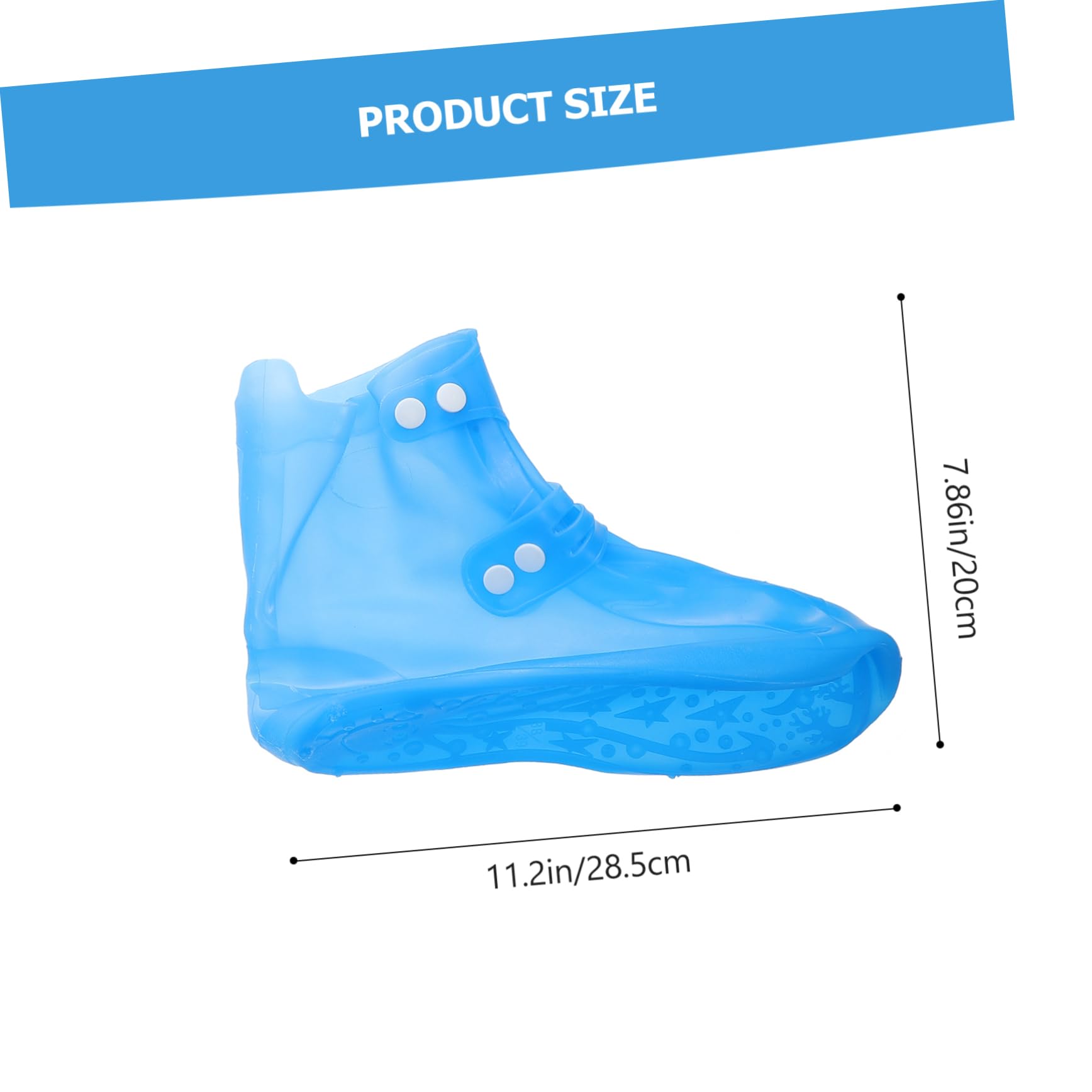 DECHOUS Protect Your Shoes Pvc High Top Waterproof Covers Anti-slip and Easy to Cle