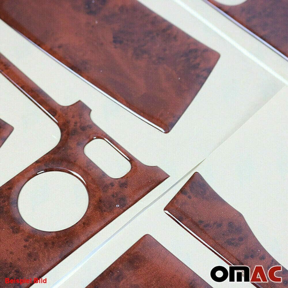 OMAC Wooden Look Dashboard Console Trim Kit for Toyota Corolla 2009-2013 Sedan 15 Pcs