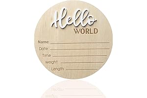 Hello World Baby Announcement Sign - Unforgettable Birth Announcement for Newborn Boys and Girls