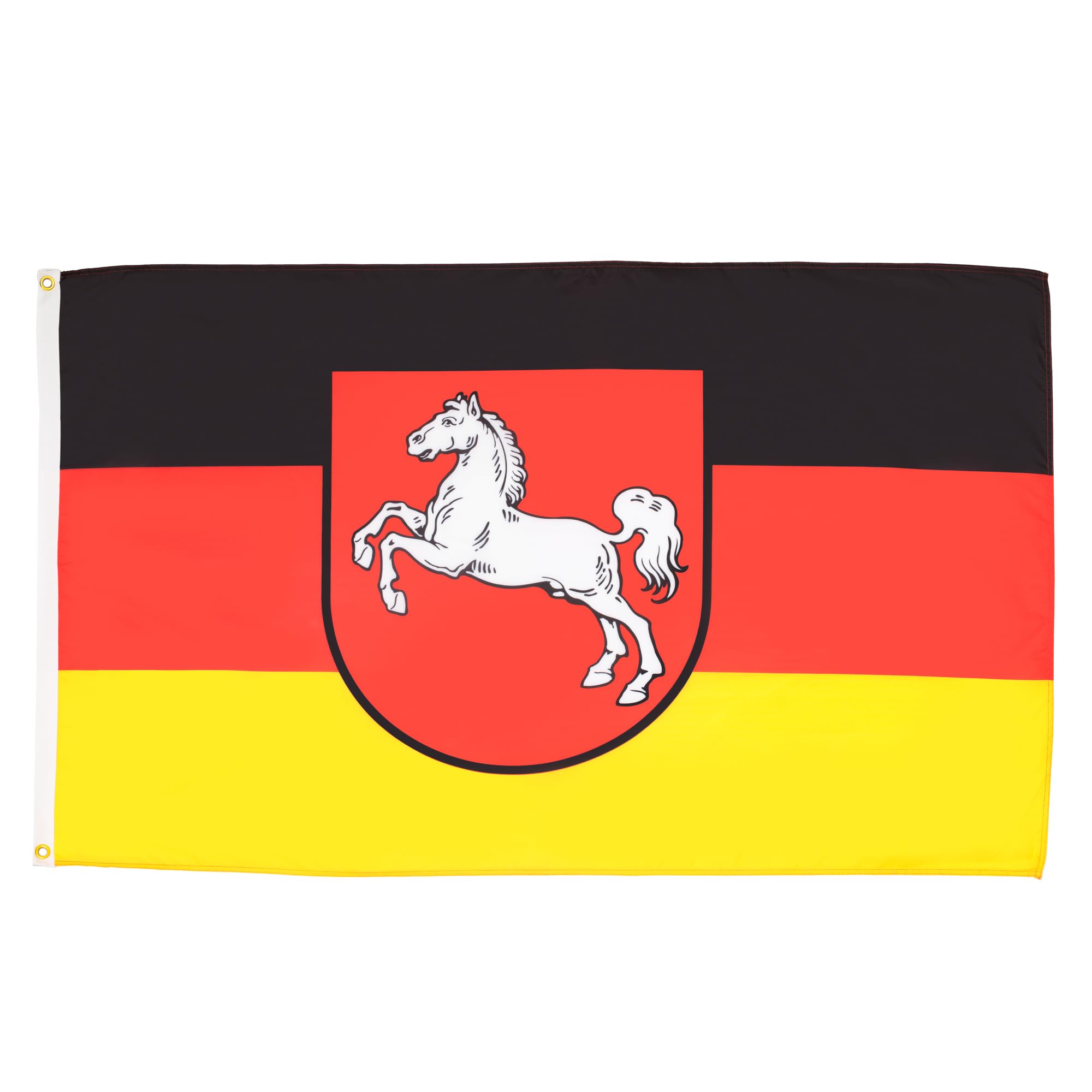 AZ FLAG 5 Niedersachsen-Flagge, 150 x 90 cm, 100% Polyester, mit integrierten Metallösen
