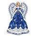 Sparkling Blue Willow China Pattern Angel Lady Figurine with Swarovski Crystals by The Hamilton Collection