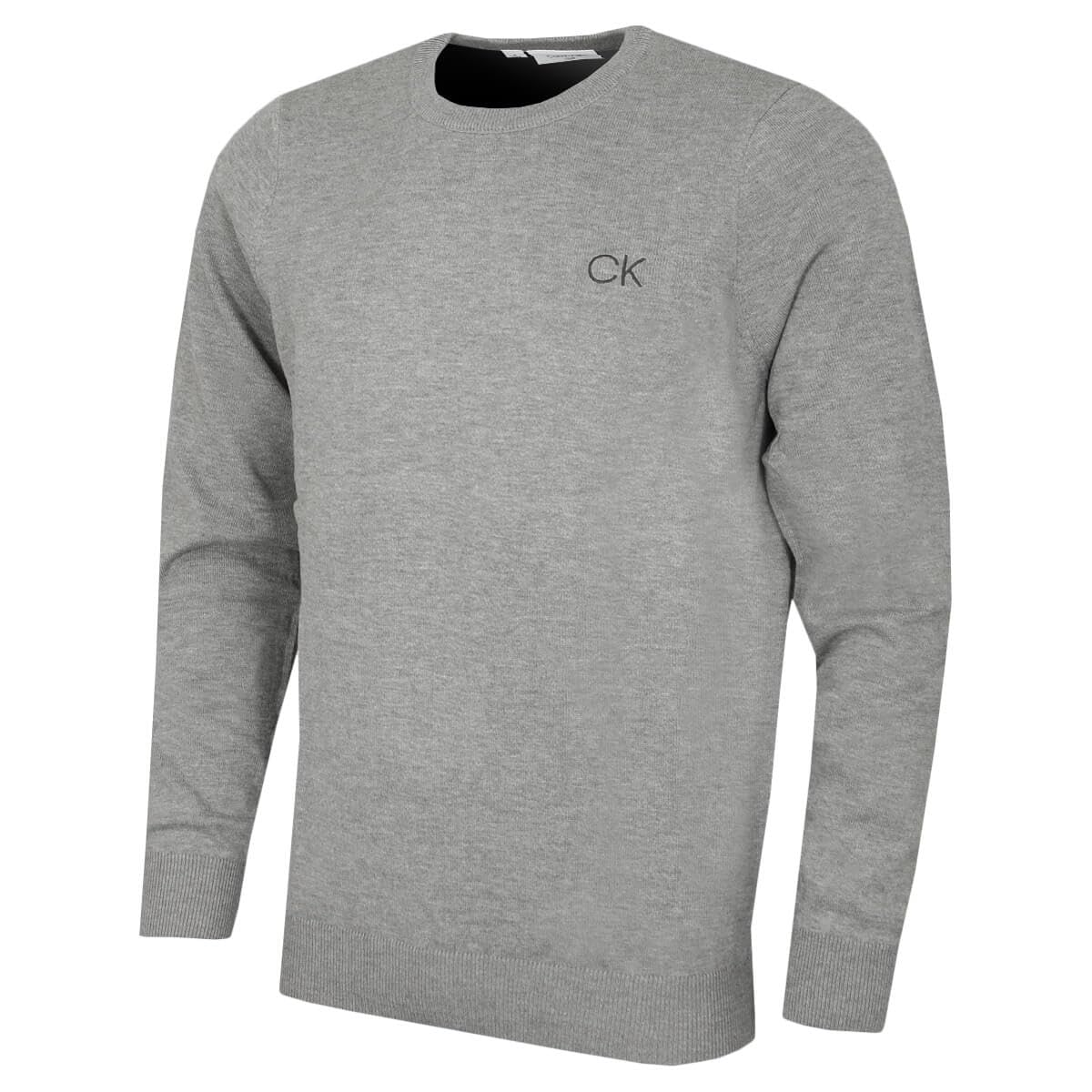 Calvin Klein Men's Grey Marl Round Neck Tour Sweater - Xxxxl