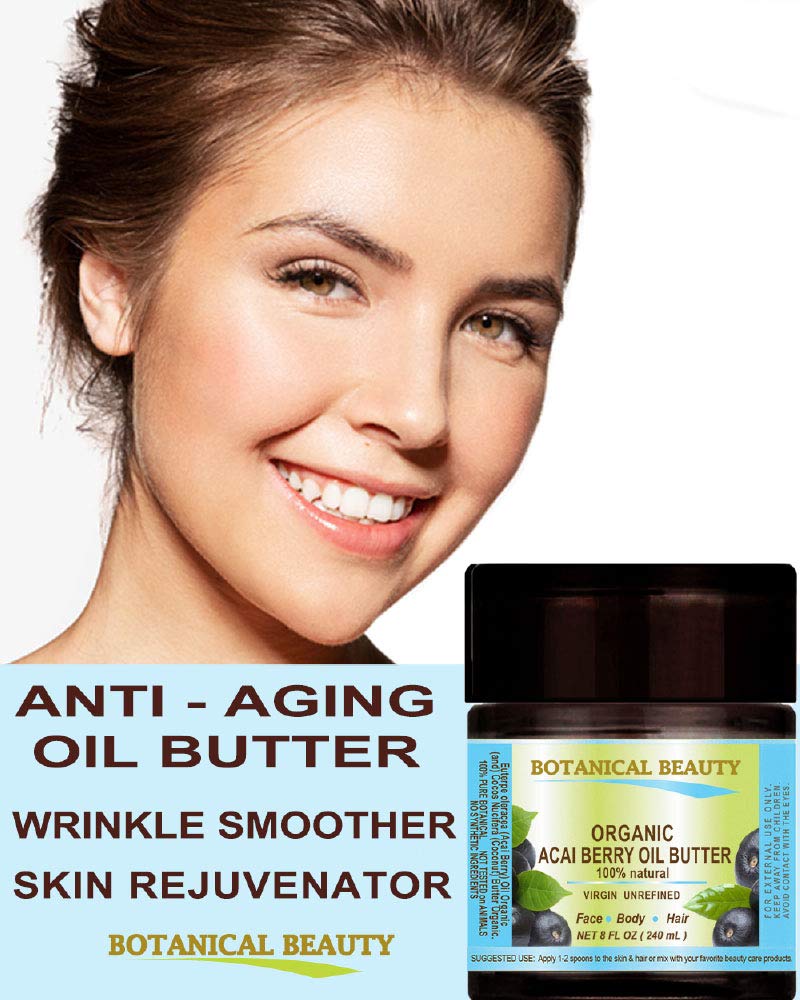 Buy Organic ACAI BERRY OIL BUTTER RAW VIRGIN UNREFINED for Face, Body