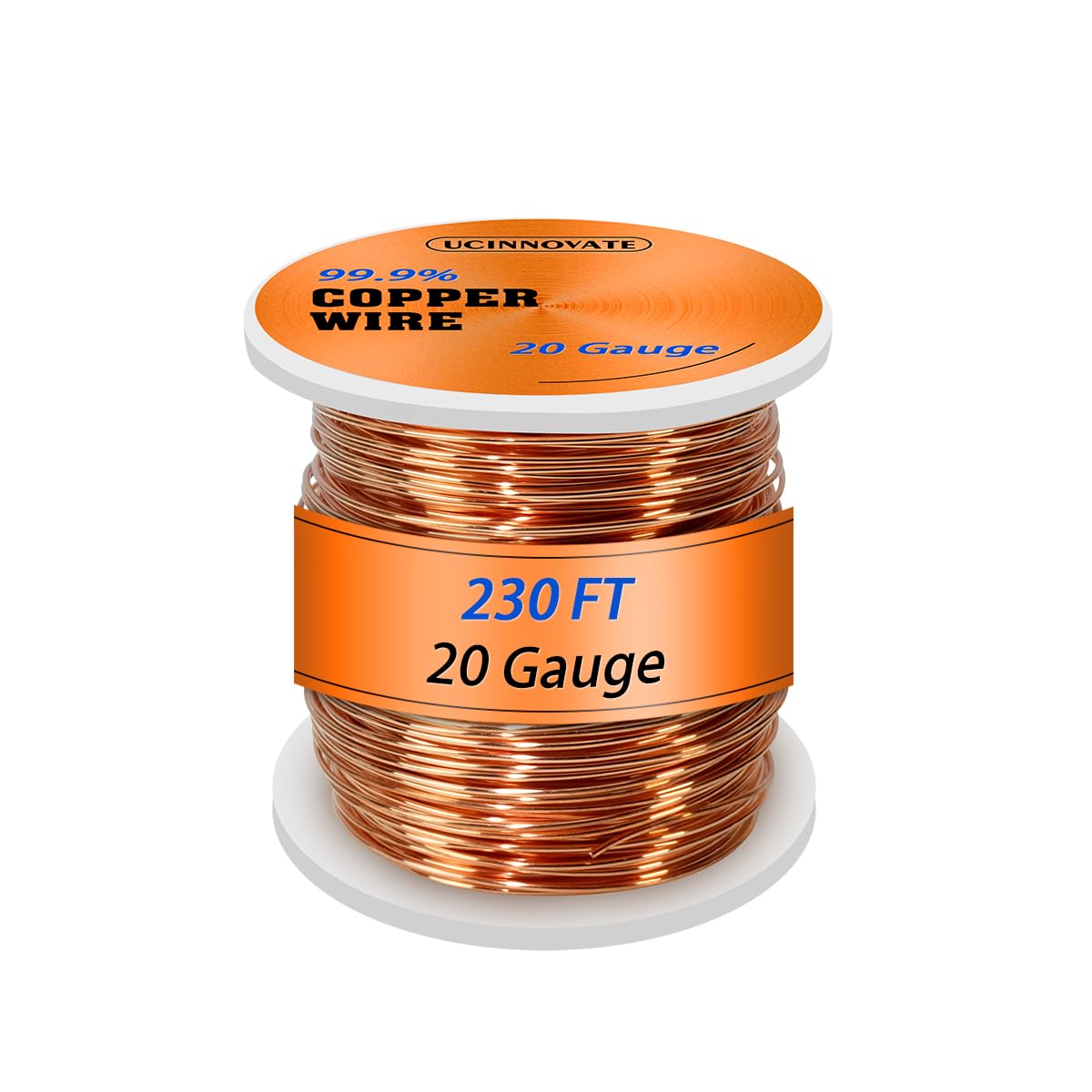 UCINNOVATE20 Gauge Copper Wire, 230FT Soft Pure Copper Wire for Jewelry Making, Electroculture Gardening Plants