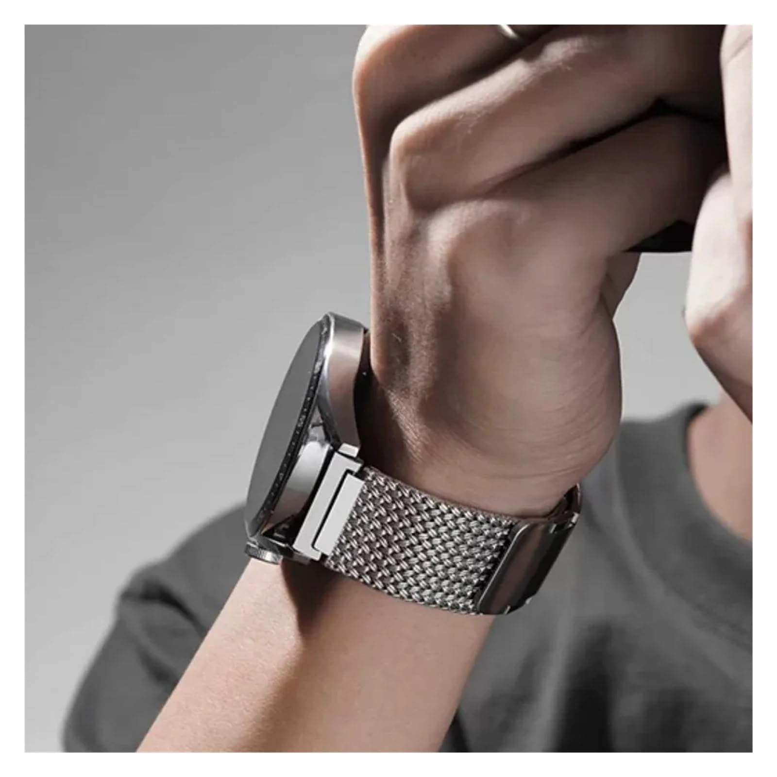 CZKE Bracelet magnétique en acier inoxydable compatible avec la plupart des montres de 22 mm
