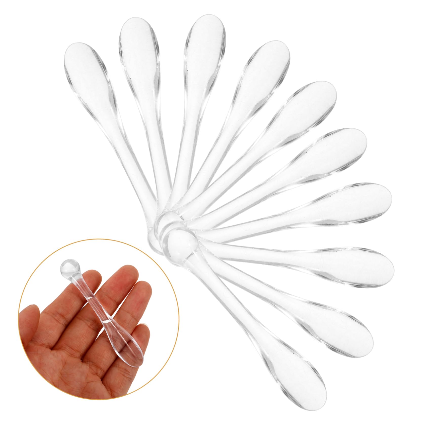 Didiseaon 100 Piezas Herramientas de maquillaje kit de maquillaje kit maquillaje aplicador cosmético espátula cosmética constituir palo de máscara pala pequeña crema s56 palo transparente