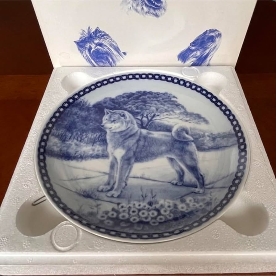 【未使用美品】デンマーク製　横浜タカラダ★柴犬★絵皿 Amazon | 横浜タカラダ柴犬 絵皿 デンマーク製 老舗TAKARADA | ノー