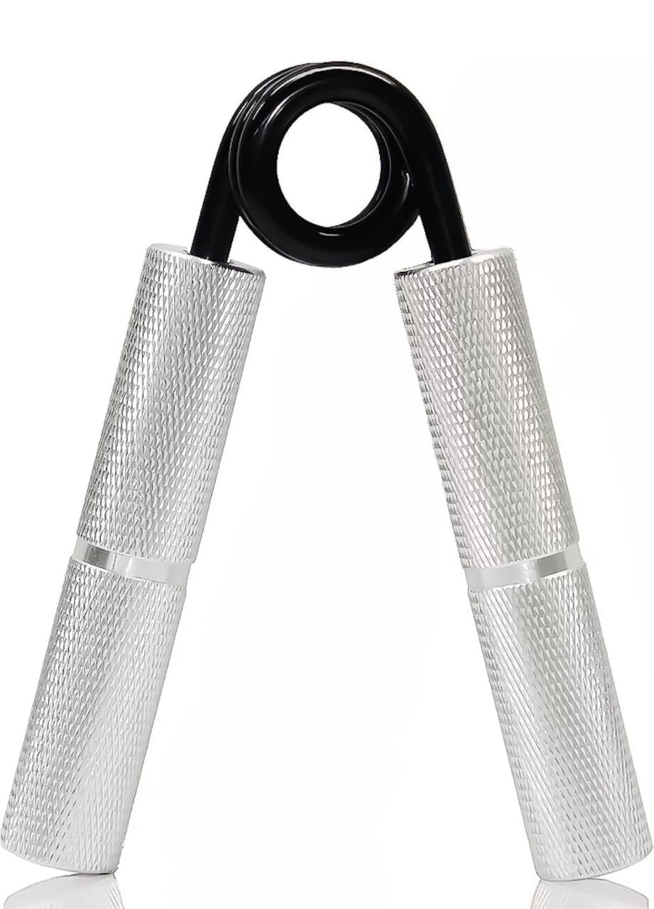 HABIT LIVE BETTER 150 lbs Heavy Duty Metal Hand Gripper | Forearm, Wrist & Finger Strength Trainer | Essential Fitness Grip for Strength Exercise | Silver-image-19