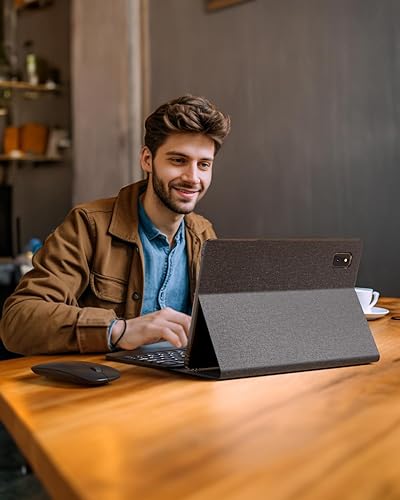 Miniatura 7 de PEICHENG Tablet 10 pulgadas Android 13 Tablet 12GB RAM 128GB ROM, 2 en 1 tabletas con teclado, procesador 2.0GHz, 5GWiFi 6, Bluetooth 5.0, 10 horas