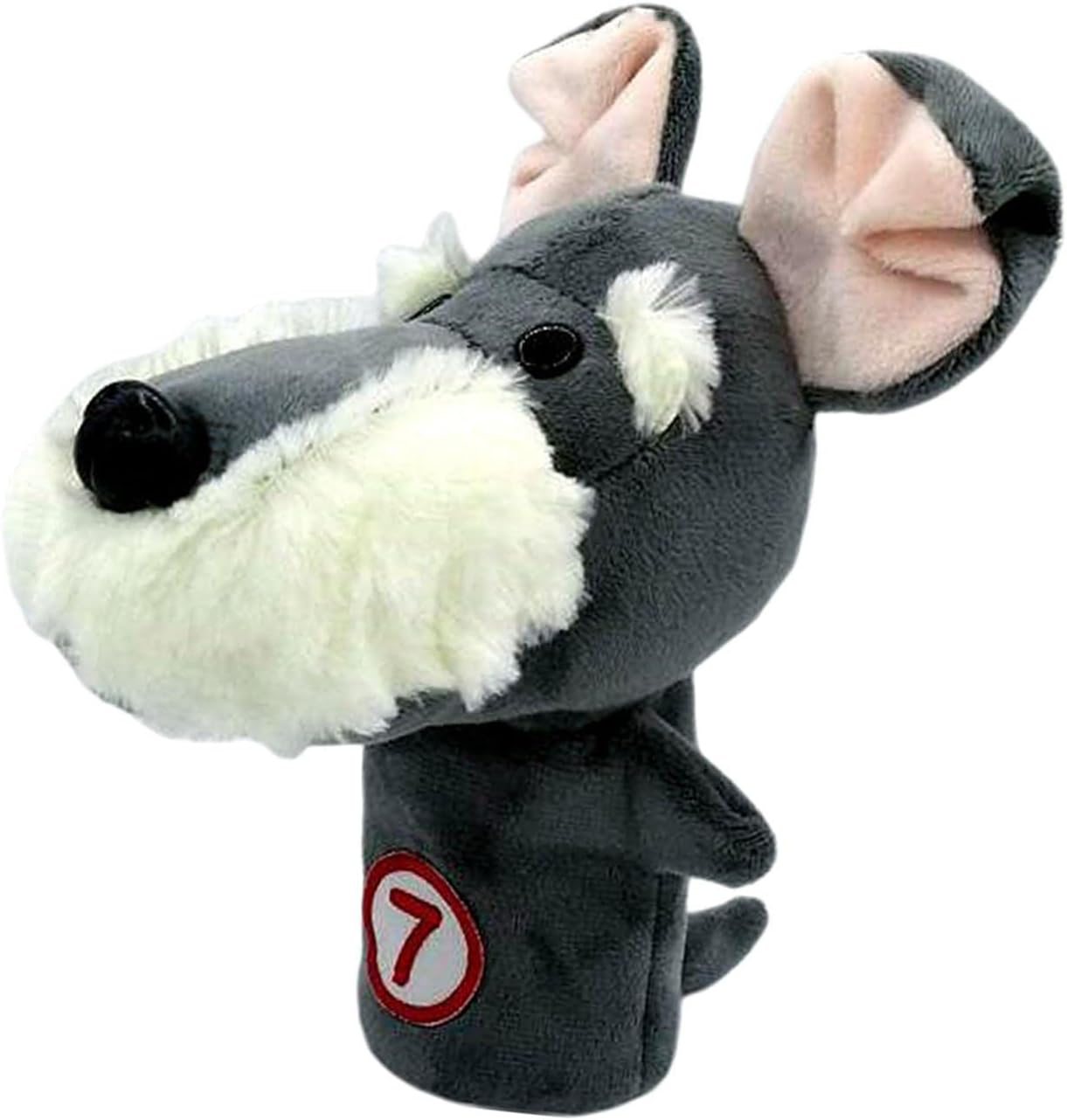 Cartoon Plush Animal Golf Iron Head Covers Club Headcover with Number Applique for Easy Recognition Cotton Lining ion Accessory - Stylish Design & Maximum ion - Golf Gift - Sizes - Dog No.7